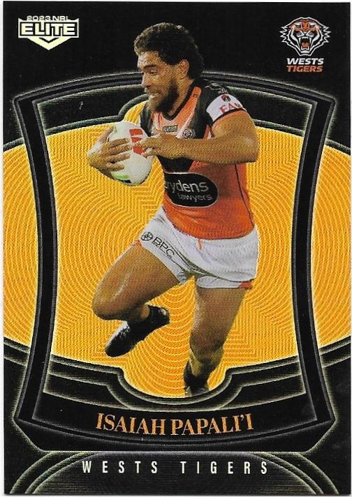 2023 Nrl Elite Silver Special Parallel (P153) Isaiah Papali’I Wests Tigers