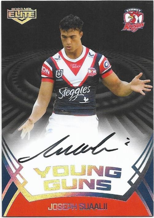 2023 Nrl Elite Young Guns Black Signature (YGS15) Joseph Suaalii Roosters 055/117
