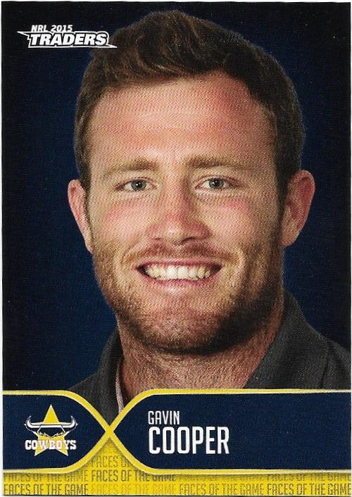 2015 Nrl Traders Faces Of The Game (FOTG10) Gavin Cooper Cowboys