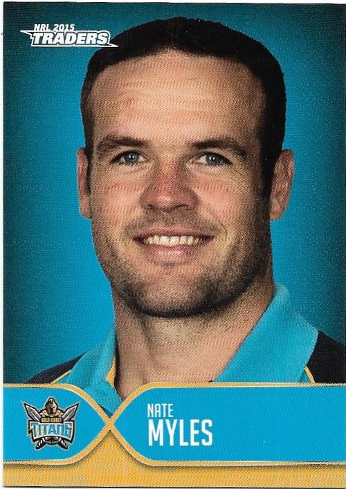 2015 Nrl Traders Faces Of The Game (FOTG14) Nate Myles Titans