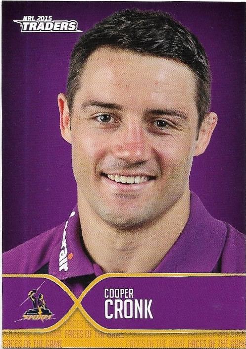 2015 Nrl Traders Faces Of The Game (FOTG19) Cooper Cronk Storm