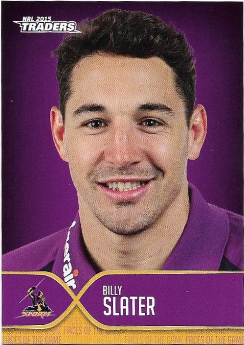 2015 Nrl Traders Faces Of The Game (FOTG20) Billy Slater Storm