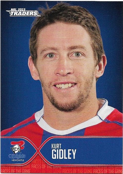 2015 Nrl Traders Faces Of The Game (FOTG22) Kurt Gidley Knights