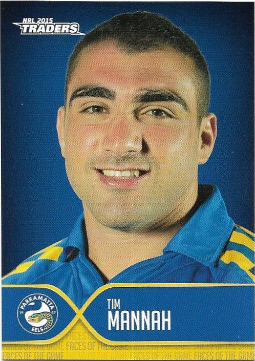 2015 Nrl Traders Faces Of The Game (FOTG26) Tim Mannah Eels