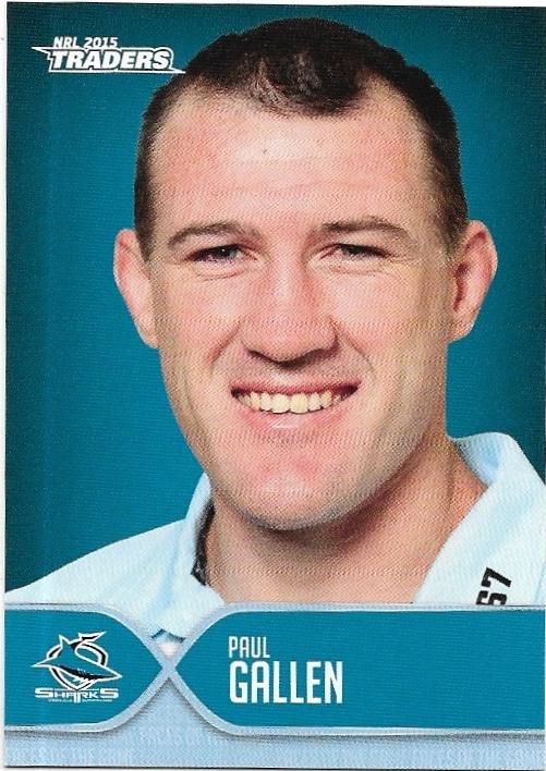 2015 Nrl Traders Faces Of The Game (FOTG31) Paul Gallen Sharks