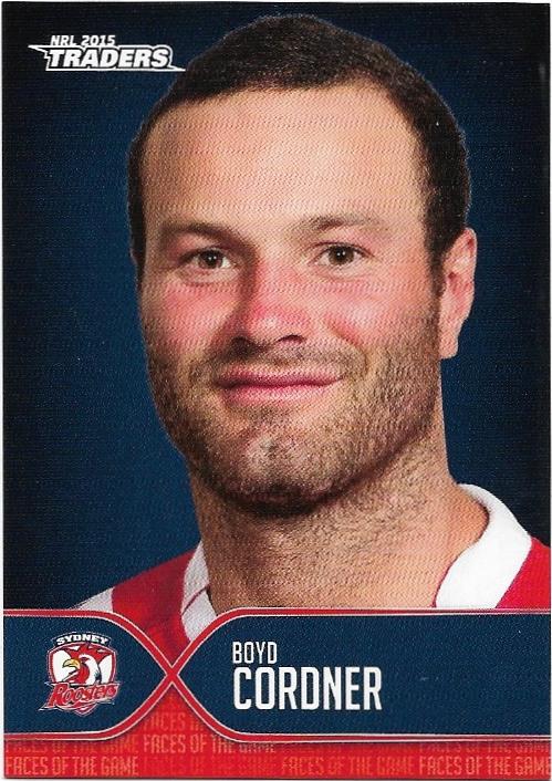 2015 Nrl Traders Faces Of The Game (FOTG40) Boyd Cordner Roosters