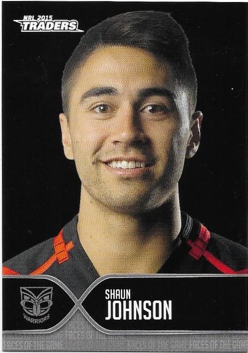 2015 Nrl Traders Faces Of The Game (FOTG43) Shaun Johnson Warriors