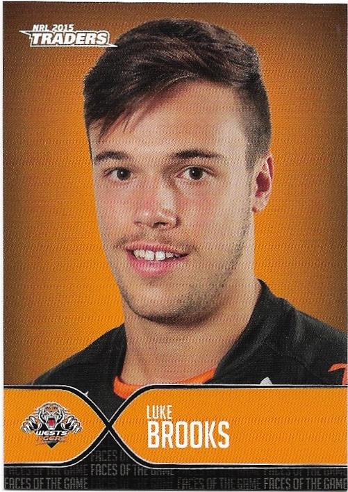 2016 Nrl Traders Faces Of The Game (FOTG46) Luke Brooks Wests Tigers