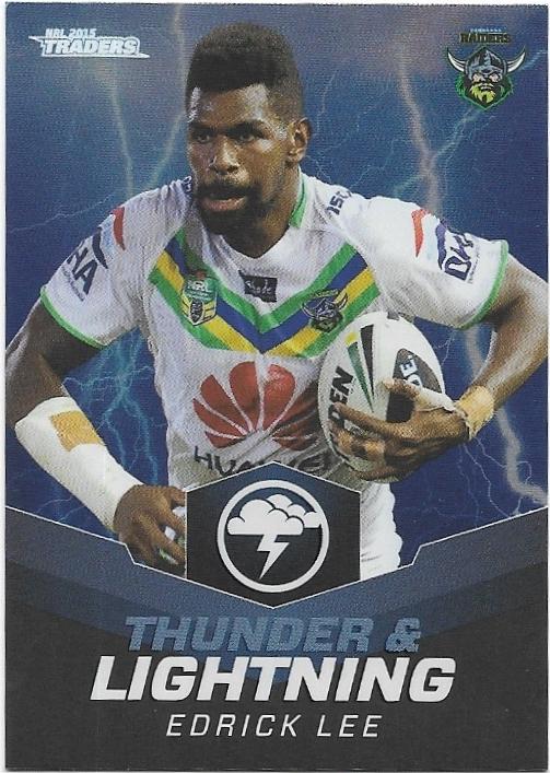 2015 Nrl Traders Thunder & Lightning (TL6) Edrick Lee Raiders