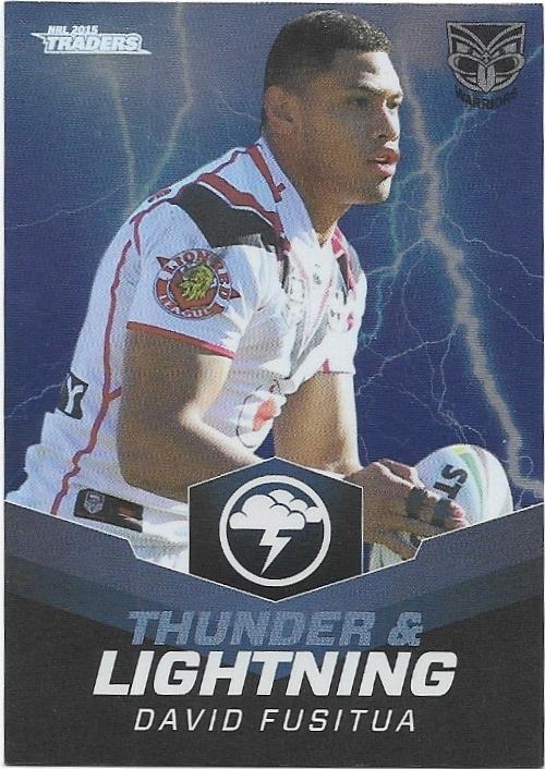 2015 Nrl Traders Thunder & Lightning (TL30) David Fusitua Warriors