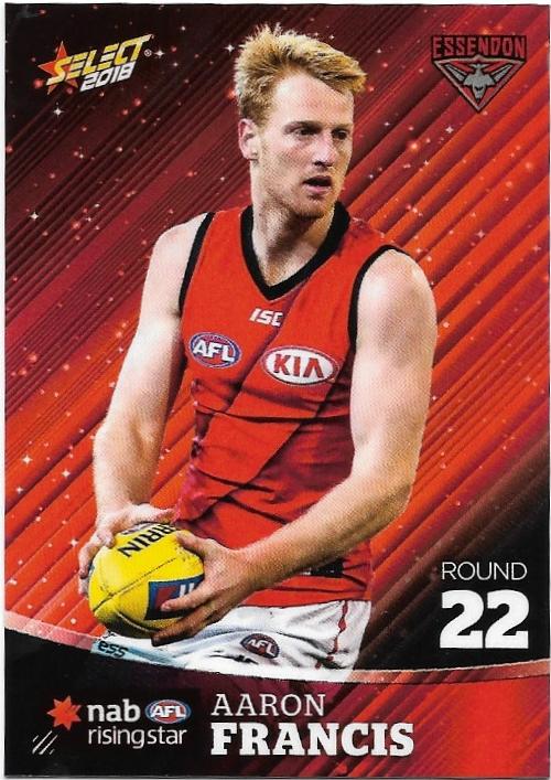 2018 Select Rising Star Hilites (SRS22) Aaron Francis Essendon 041/127