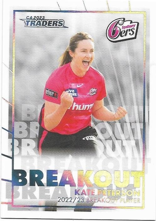 2023/24 Cricket Traders Luxe Breakouts White (BO16) Kate Peterson Sixers