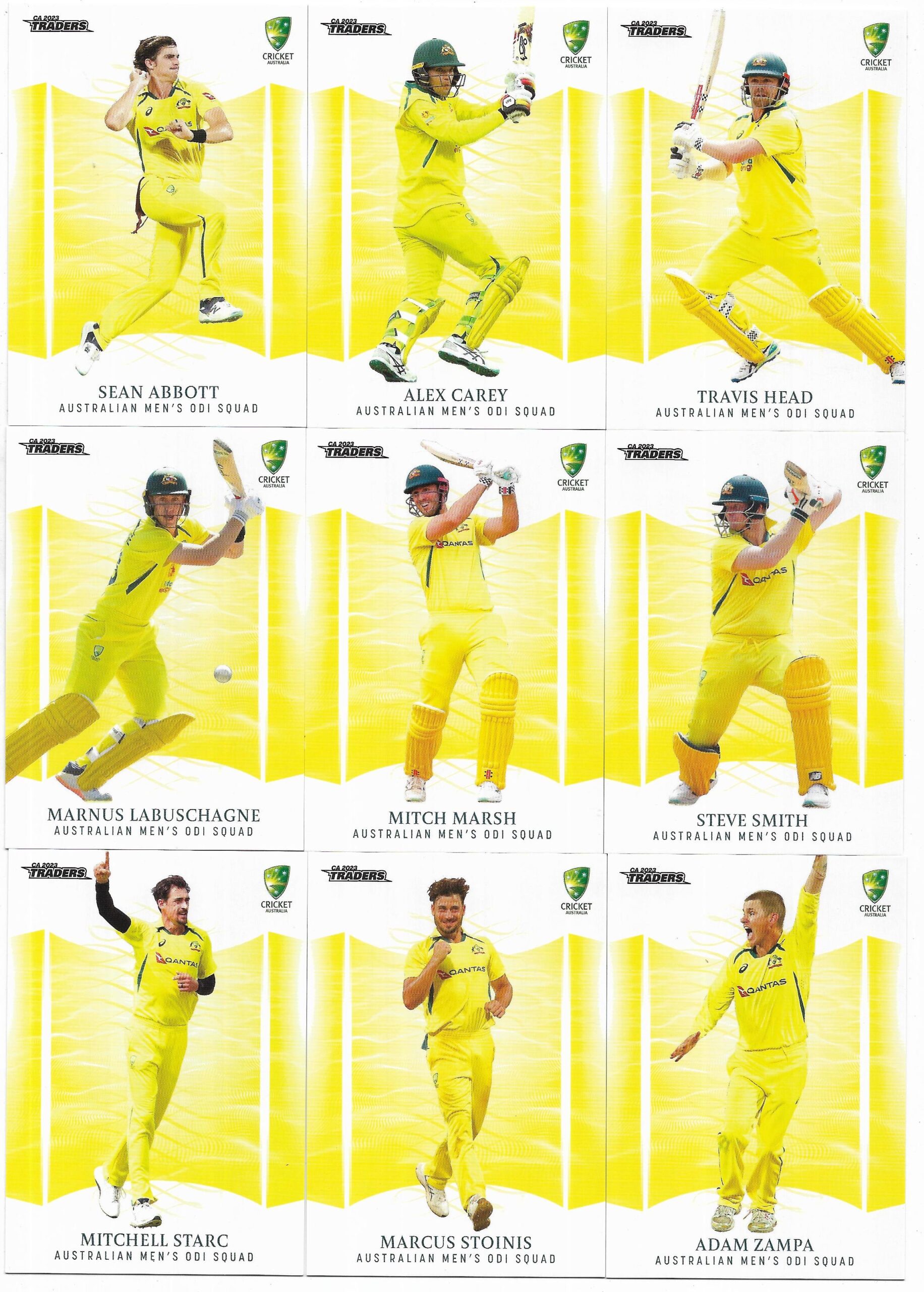 2023/24 Cricket Traders Base Team Set – Australian Men’s ODI Squad