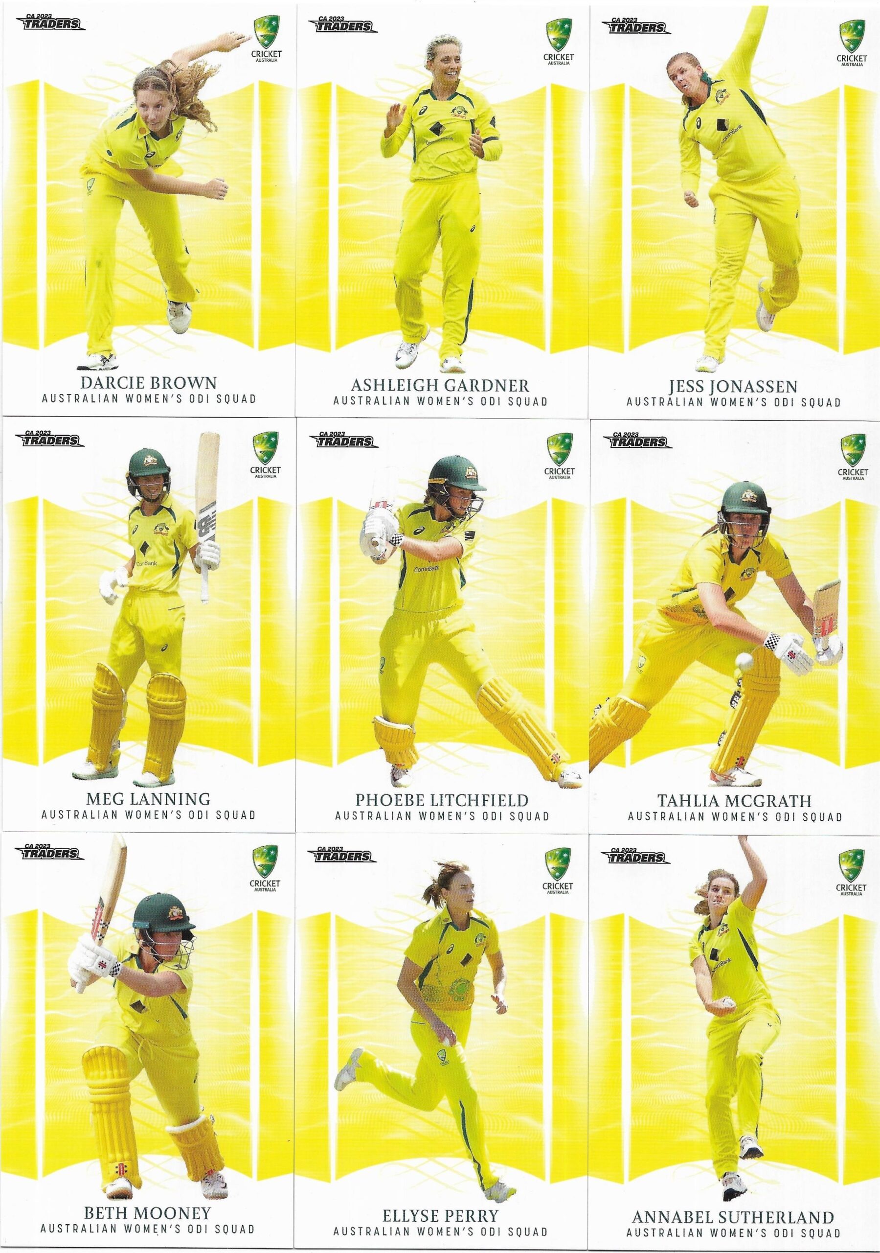 2023/24 Cricket Traders Base Team Set – Australian Women’s ODI Squad