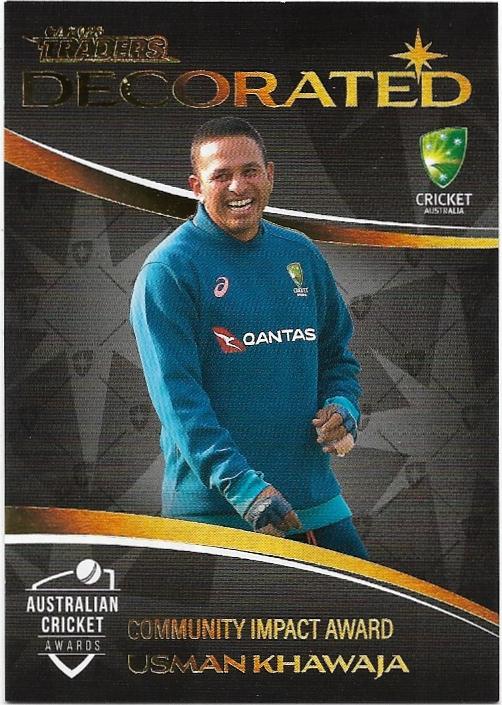 2023/24 Cricket Traders Luxe Decorated (D08) Usman Khawaja Australia
