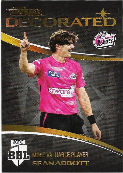 2023/24 Cricket Traders Luxe Decorated (D28) Sean Abbott Sixers