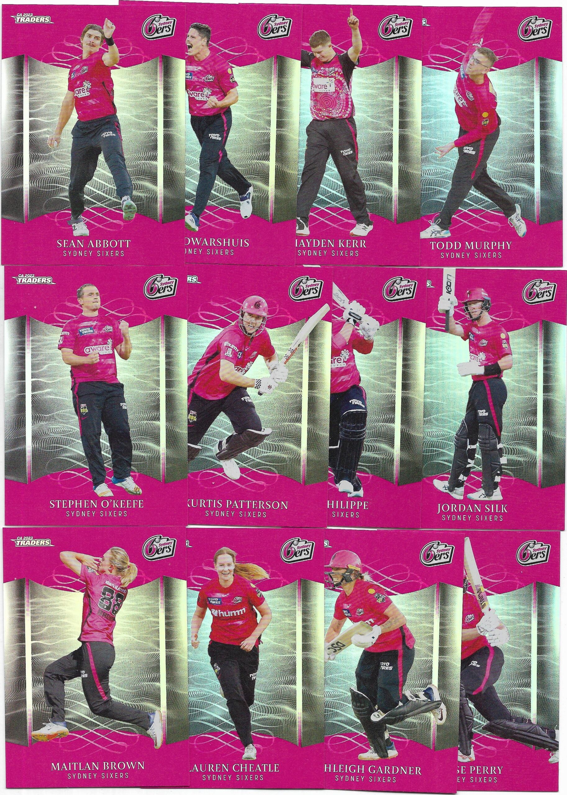 2023/24 Cricket Traders Special Parallel Team Set – Sydney Sixers