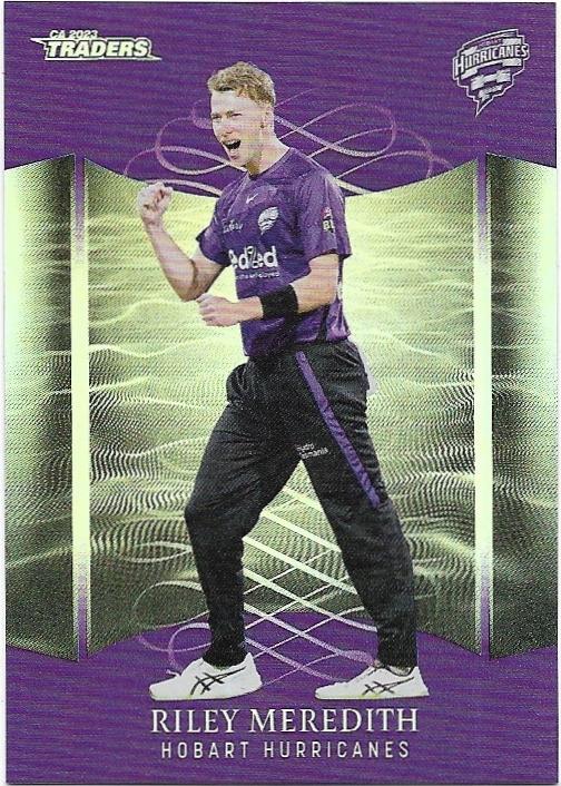 2023/24 Cricket Traders Luxe Silver Special Parallel (P084) Riley Meredith Hurricanes