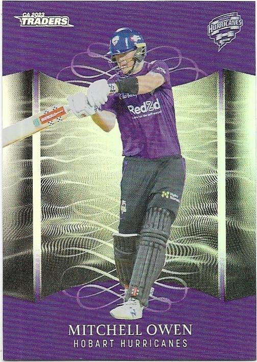 2023/24 Cricket Traders Luxe Silver Special Parallel (P085) Mitchell Owen Hurricanes