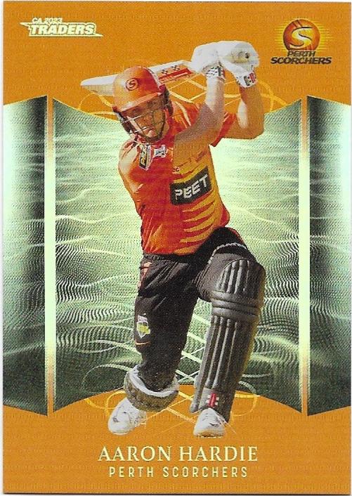 2023/24 Cricket Traders Luxe Silver Special Parallel (P117) Aaron Hardie Scorchers