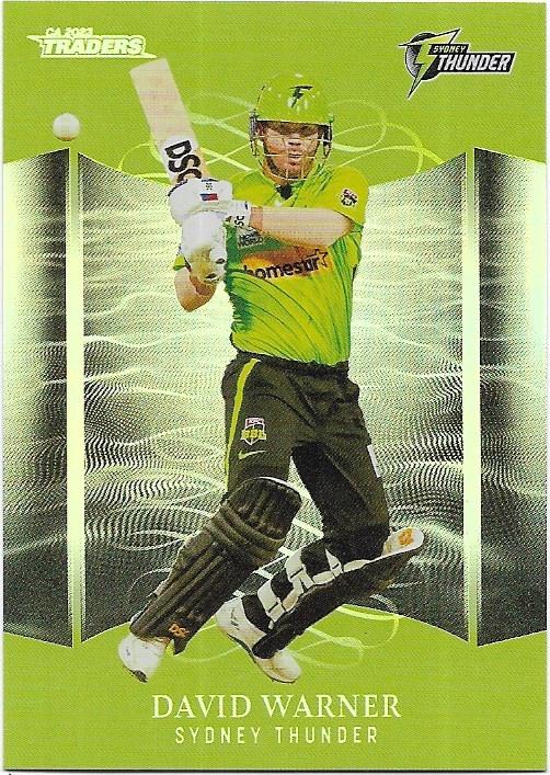 2023/24 Cricket Traders Luxe Silver Special Parallel (P146) David Warner Thunder
