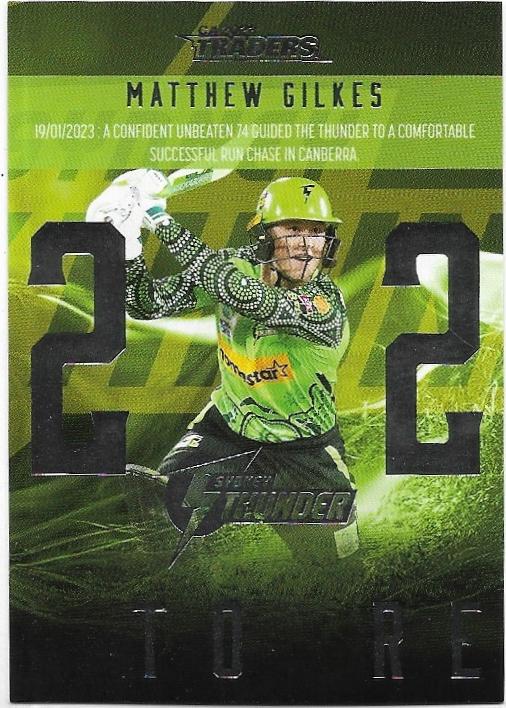 2023/24 Cricket Traders Luxe Season To Remember (SR23) Matthew Gilkes Thunder