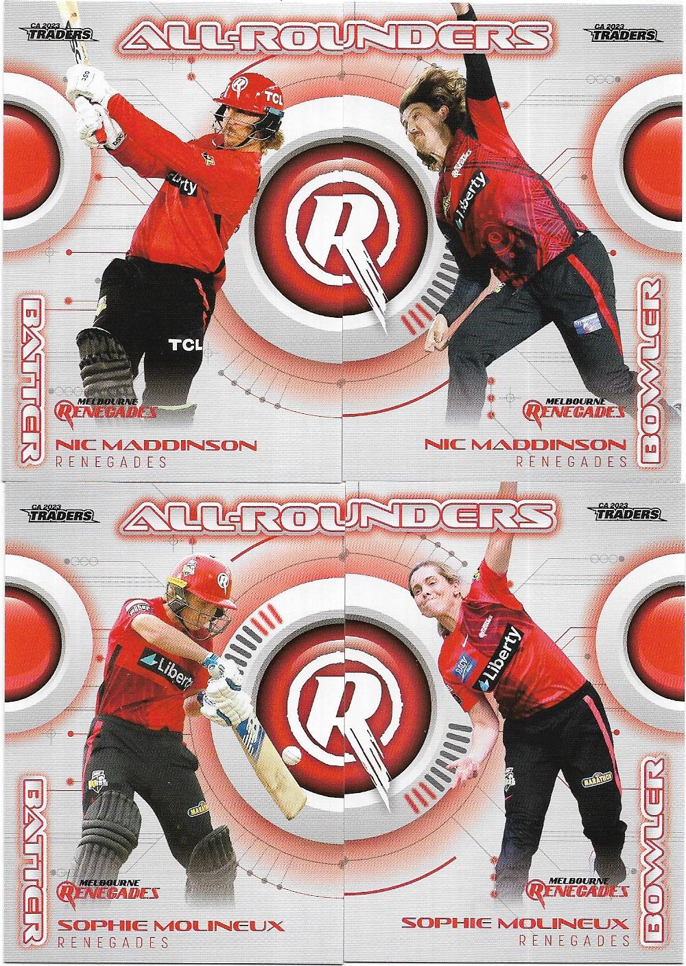 2023/24 Cricket Traders Luxe All Rounders Team Set – Melbourne Renegades