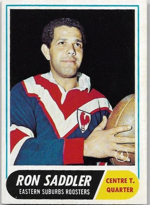 1969 Scanlens Rugby League (4) Ron Saddler Roosters