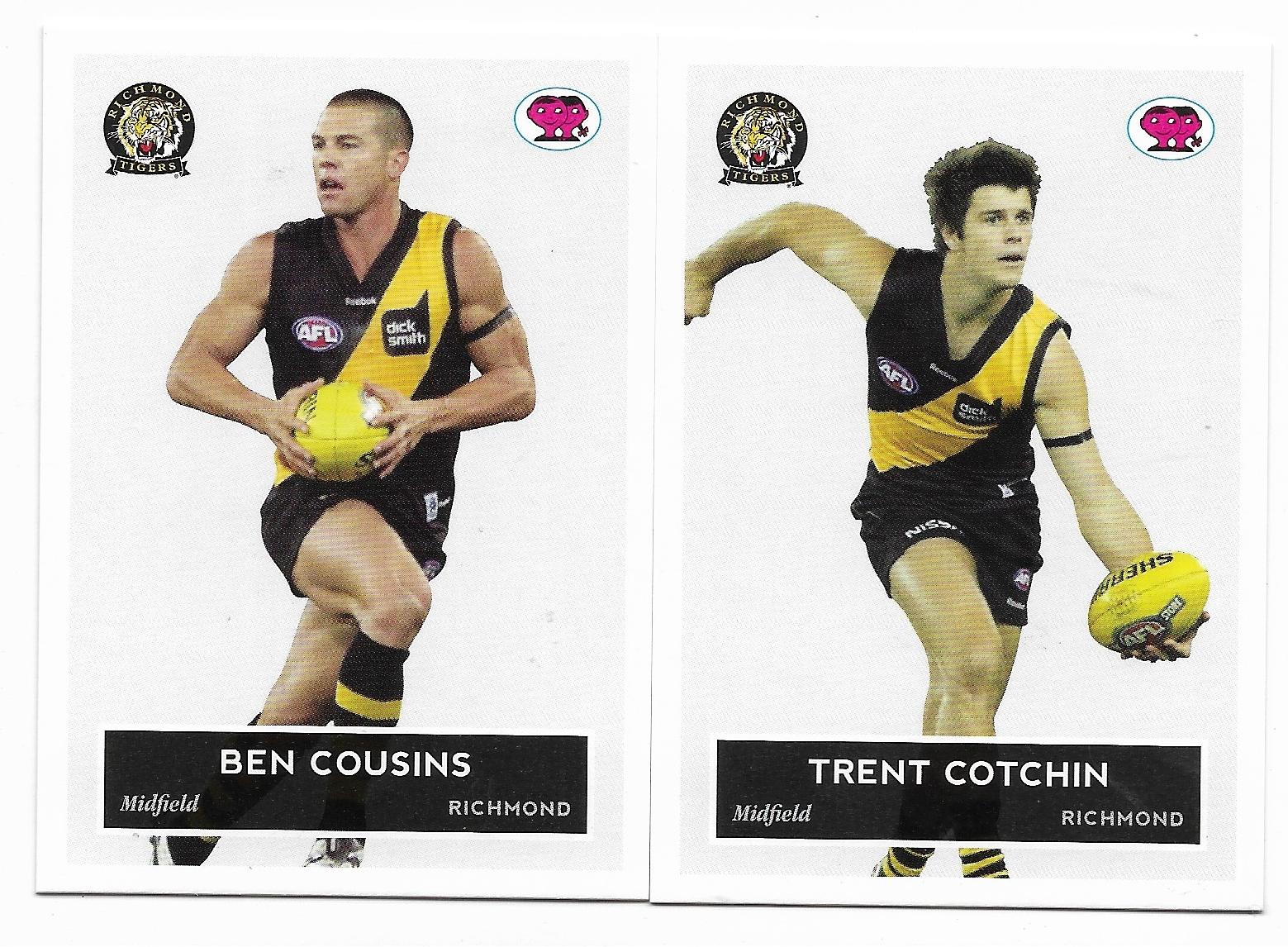 2009 Select Scanlens Retro Richmond – Ben Cousins / Trent Cotchin 106/400