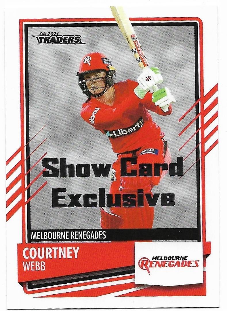 2021 / 22 TLA Cricket Show Card Exclusive (105) Courtney Webb Renegades