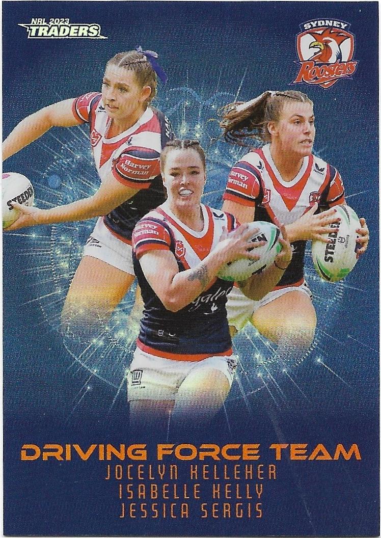 2023 Nrl Traders Titanium Driving Force Team Case Card (DFT22) Roosters NRLW 07/45