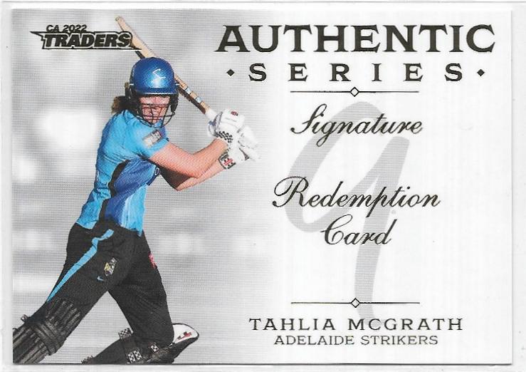 2022/23 Cricket Traders Authentic Series Signature (AS2) Tahlia McGrath Strikers 098/126