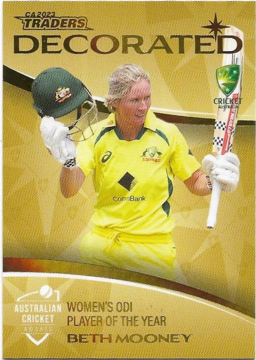 2023/24 Cricket Traders Luxe Decorated Parallel (DP04) Beth Mooney Australia 051/147