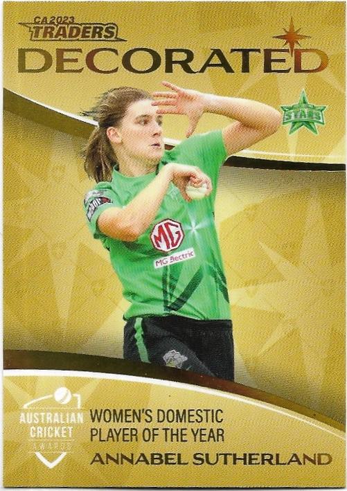 2023/24 Cricket Traders Luxe Decorated Parallel (DP11) Annabel Sutherland Australia 047/147