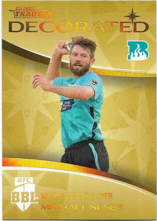 2023/24 Cricket Traders Luxe Decorated Parallel (DP18) Michael Neser Heat 005/147