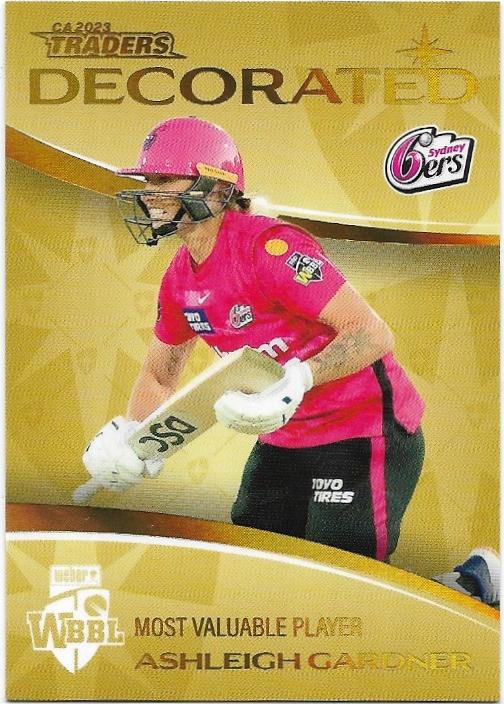 2023/24 Cricket Traders Luxe Decorated Parallel (DP27) Ashleigh Gardner Sixers 076/147