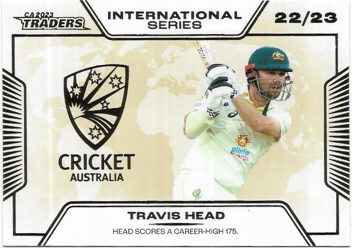 2023/24 Cricket Traders Luxe International Series Album Parallel (ISA05) Travis Head 27/50