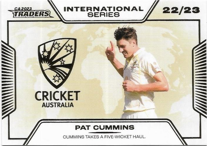 2023/24 Cricket Traders Luxe International Series Album Parallel (ISA06) Pat Cummins 12/50