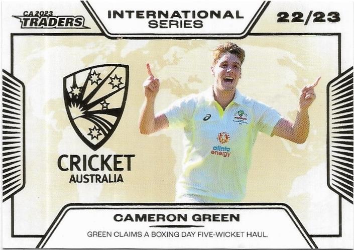2023/24 Cricket Traders Luxe International Series Album Parallel (ISA07) Cameron Green 32/50