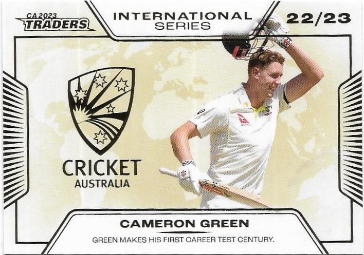 2023/24 Cricket Traders Luxe International Series Album Parallel (ISA16) Cameron Green 06/50