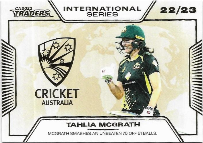 2023/24 Cricket Traders Luxe International Series Album Parallel (ISA21) Tahlia McGrath 29/50