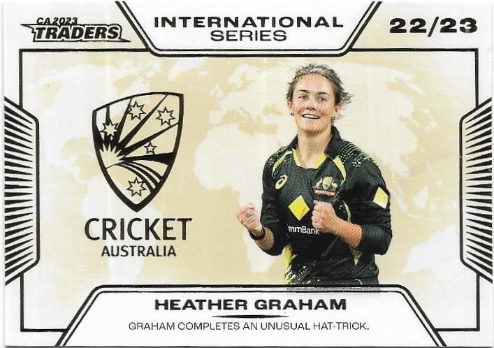 2023/24 Cricket Traders Luxe International Series Album Parallel (ISA22) Heather Graham 21/50