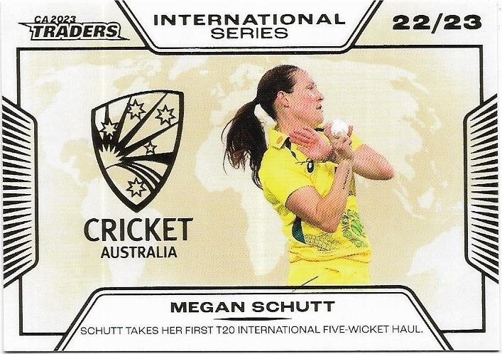 2023/24 Cricket Traders Luxe International Series Album Parallel (ISA26) Megan Schutt 32/50