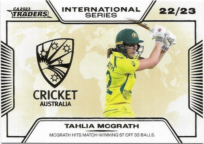 2023/24 Cricket Traders Luxe International Series Album Parallel (ISA30) Tahlia McGrath 35/50