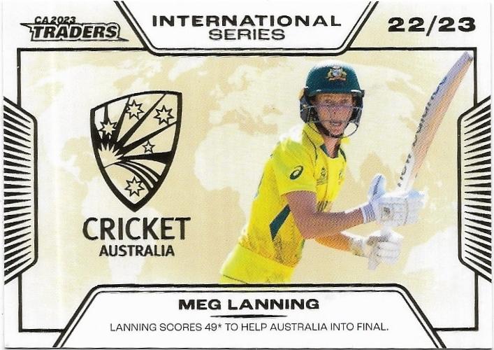 2023/24 Cricket Traders Luxe International Series Album Parallel (ISA31) Meg Lanning 12/50