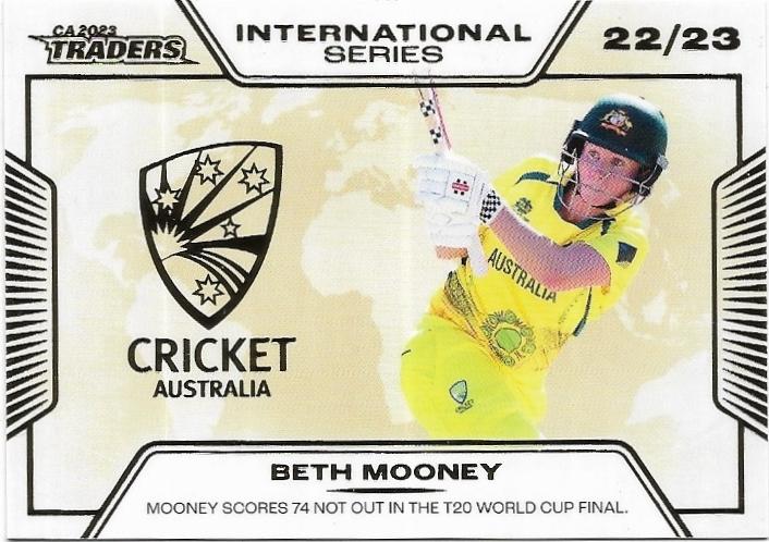 2023/24 Cricket Traders Luxe International Series Album Parallel (ISA32) Beth Mooney 09/50
