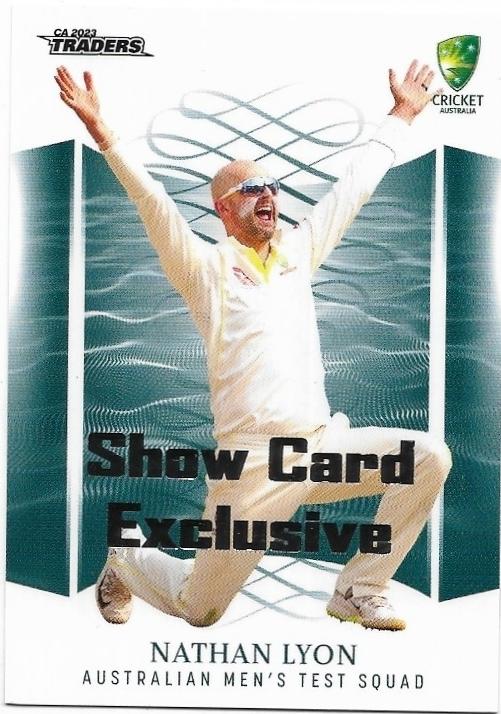 2023/24 Cricket Traders Luxe Show Card Exclusive (007) Nathan Lyon Australia