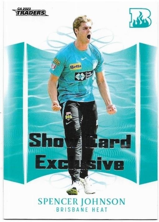 2023/24 Cricket Traders Luxe Show Card Exclusive (068) Spencer Johnson Heat