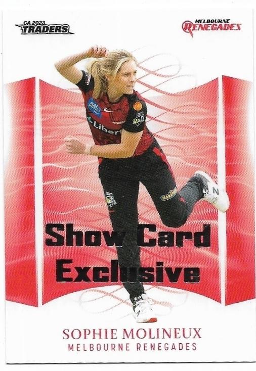 2023/24 Cricket Traders Luxe Show Card Exclusive (101) Sophie Molineux Renegades
