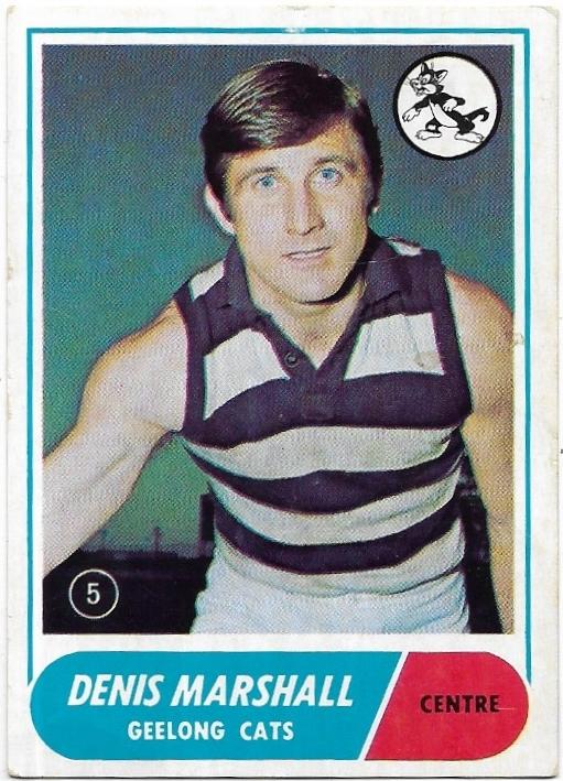 1969 Scanlens VFL (5) Denis Marshall Geelong